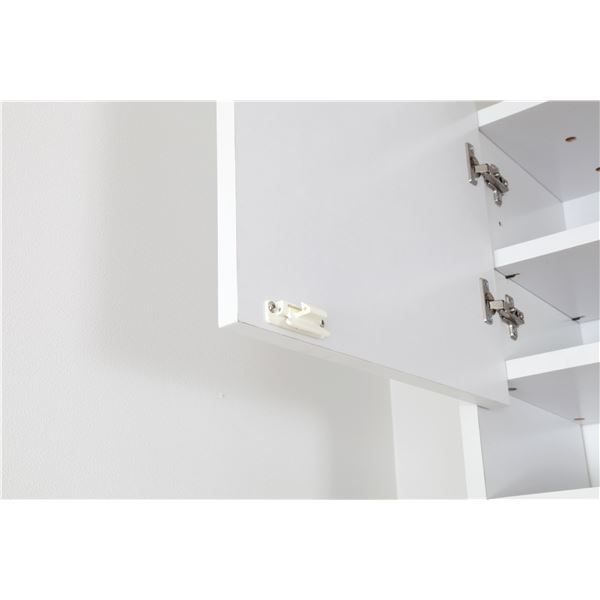 コレクションケース/収納棚 ワイド 専用上置き ハイタイプ 奥行39cm用 ホワイト 幅83.1cm 本体別売 組立品代引NG