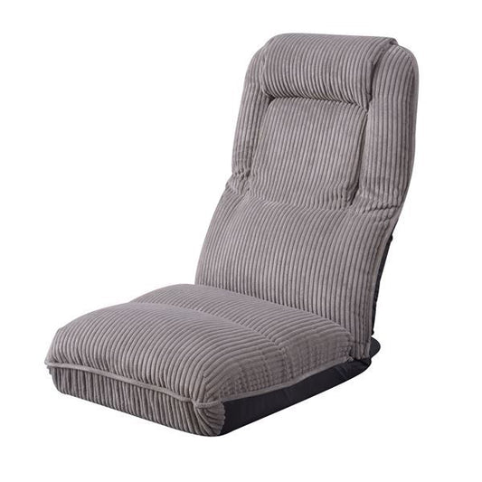 スーパSALE10倍＆4時間限定10％OFF パーソナルチェア 座椅子 幅47cm グレー 4WAY ハイバック リクライニング スチール ポリエステル 組立品 リビング