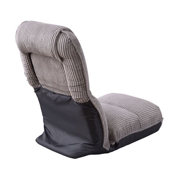 スーパSALE10倍＆4時間限定10％OFF パーソナルチェア 座椅子 幅47cm グレー 4WAY ハイバック リクライニング スチール ポリエステル 組立品 リビング