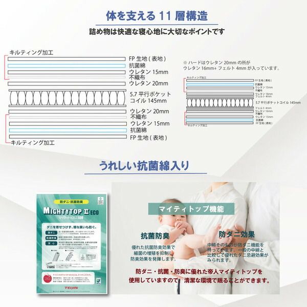 日P643 夜香ハイグレード 国産ロールマットレス シングル（S) ハード代引NG