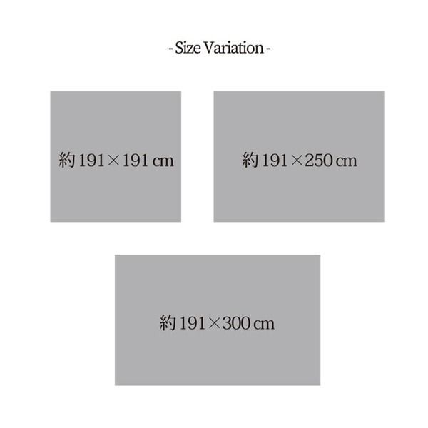 消臭い草 ラグマット/絨毯 長方形 ブルー 約191×300cm 裏：不織布 防滑 抗菌 防臭 湿度調整効果 〔リビング〕代引NG