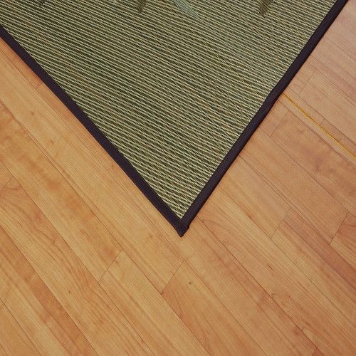 消臭い草 ラグマット/絨毯 長方形 グリーン 約191×300cm 裏：不織布 防滑 抗菌 防臭 湿度調整効果 〔リビング〕代引NG