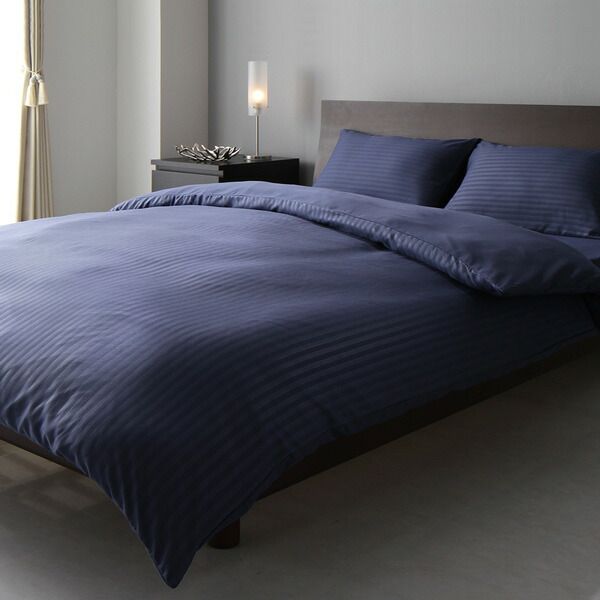 ホテルテイスト ベッドカバー 4点セットダブル ブラウン掛けカバー・ボックスシーツ・ピローケース ×2 抗菌防臭 速乾 寝具カバー 寝具セット 布団カバー 布団カバーセット シーツ ベッド用 ホテル風 ホテルライク ホテルサテン調 ストライプ代引NG