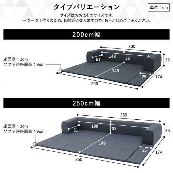 日本製 フロアソファー フロアマット付きMサイズ ベージュ幅200cm 洗えるカバー付き おしゃれ ソファセット ローソファー 国産 リビング 1人暮らし 子供部屋 ラグ プレイマットフロア ロー コーナー セット ファブリック 生地 代引NG