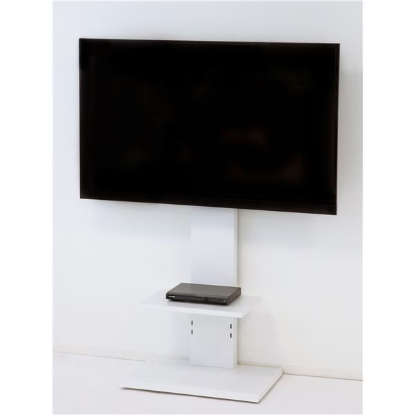 壁掛け風テレビ台 ロータイプ ホワイト 組立品代引NG