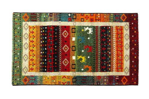 スーパSALE10倍＆4時間限定10％OFF トルコ製 玄関マット/フロアマット 【約70×120cm ギャベ】 抗菌防臭 消臭 耐久性 弾力性抜群 〔エントランス〕【代引NG】