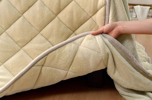 ダイニング用 こたつ布団 ハイタイプ用 ネイビー 約235×235cm 正方形 洗える 抗菌防臭加工 〔リビング〕代引NG