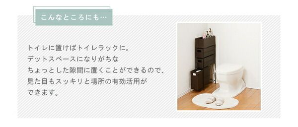 省スペース ランドリーラック/洗濯収納 ホワイト 引出し3段 幅15.5cmタイプ スチールパイプ 〔脱衣所 洗面所〕 完成品代引NG
