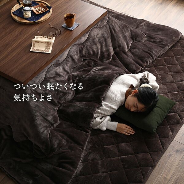 厚掛け こたつ布団 単品 長方形 アイボリー 185×235cm フランネル 無地 リバーシブル 抗菌防臭 洗える オールシーズン 防滑代引NG