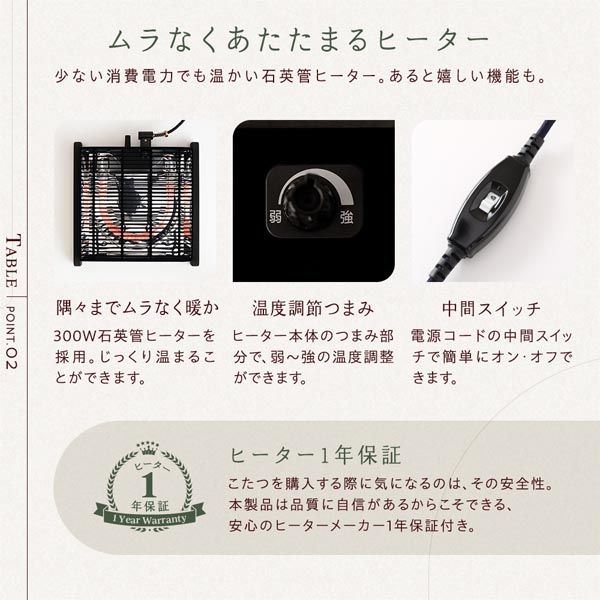 円形 こたつテーブル/リビングテーブル ホワイト×ナチュラル 直径80cm 天板リバーシブル オールシーズン代引NG