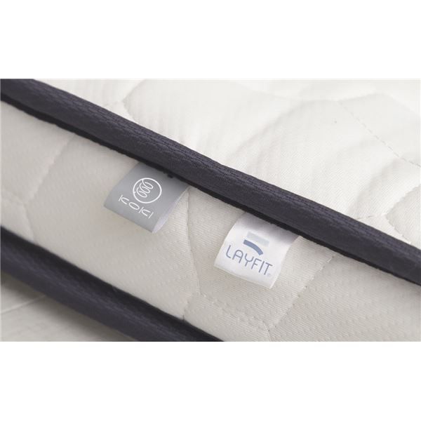 医学博士監修 ミニポケットコイル入り 敷きマットレス（LAYFIT レイフィット・ウレタン増量タイプ） シングル 厚み9cm〔トッパー 敷き布団 マットレス スプリングマット ベッドマット ホワイト〕