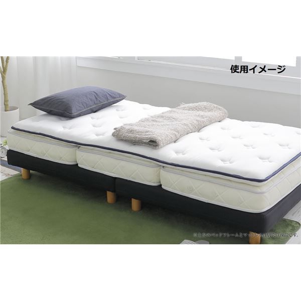 医学博士監修 ミニポケットコイル入り 敷きマットレス（LAYFIT レイフィット・敷き布団タイプ） シングル 厚み8cm〔トッパー 敷き布団 マットレス スプリングマット ベッドマット ホワイト〕
