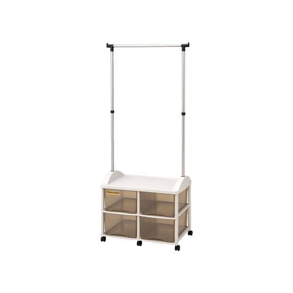 スーパSALE10倍＆4時間限定10％OFF ハンガーラック/衣類収納 【4W型】 66×44.5×159.5cm 日本製 引き出し キャスター付き ハンガーボックス 〔寝室 ベッドルーム〕【代引NG】