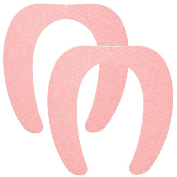スーパSALE10倍＆4時間限定10％OFF 吸着式 便座カバー/トイレカバー 【ピンク 2組入 3個セット】 幅10cm 洗える レック ぴたQ 吸着べんざシート 〔お手洗い〕