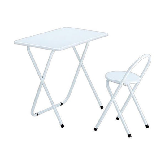 スーパSALE10倍＆4時間限定10％OFF ナカバヤシ 折りたたみデスク＆チェア 幅800×奥行500mm ホワイト FDC-101W 1セット