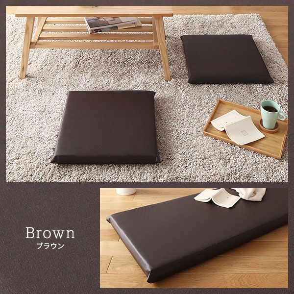 スーパSALE10倍＆4時間限定10％OFF 長座布団 ブラック 単品 日本製 ロング クッション フラット シート 42×120 cm PVC 合皮 レザー シンプル モダン デザイン