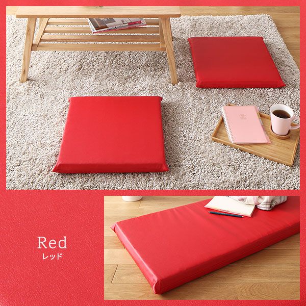 スーパSALE10倍＆4時間限定10％OFF 長座布団 ブラウン 単品 日本製 ロング クッション フラット シート 42×120 cm PVC 合皮 レザー シンプル モダン デザイン