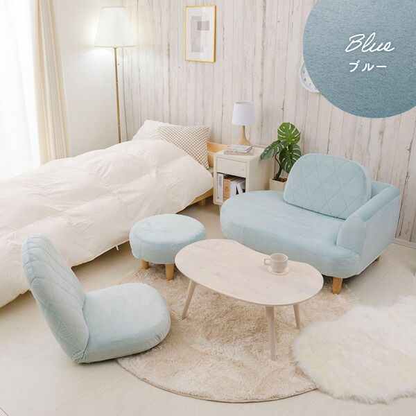 コンパクト ソファーセット オットマン付き グレー ソファ：幅104cm 肘付き ポケットコイル 日本製代引NG