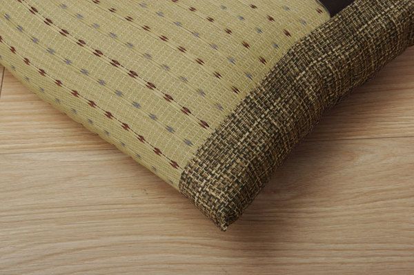い草 枕/ピロー 約50×30cm ブラウン 消臭 抗菌 防臭 小林製薬コバガード使用 シンプル ごろ寝 〔ベッドルーム リビング〕代引NG