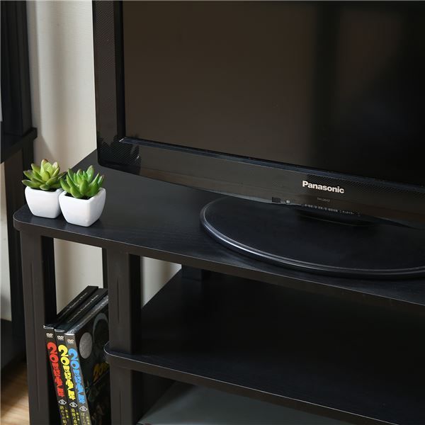 テレビボード テレビ台 幅80cm ブラウン×ブラック オープンタイプ リビング ダイニング ベッドルーム 寝室 組立品代引NG