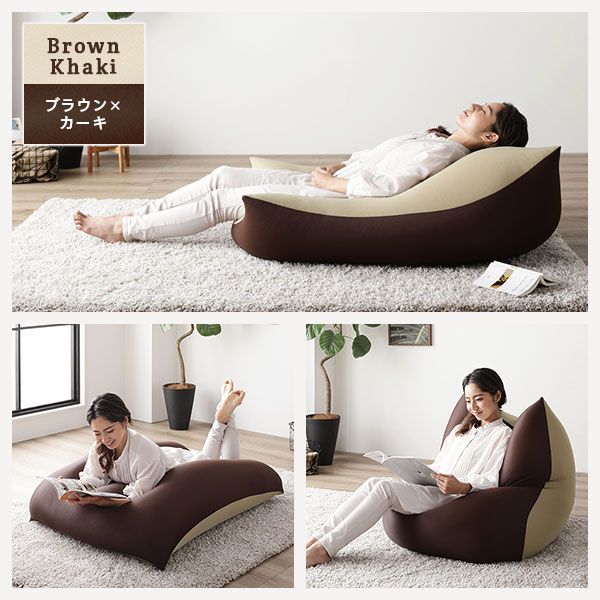 ビーズクッション 110cm×71cm 特大 ネイビー ビーズ量約175リットル 日本製 国産 吸水速乾 帯電防止 体圧分散 軽量 2WAY ソファー  ビッグクッション代引NG