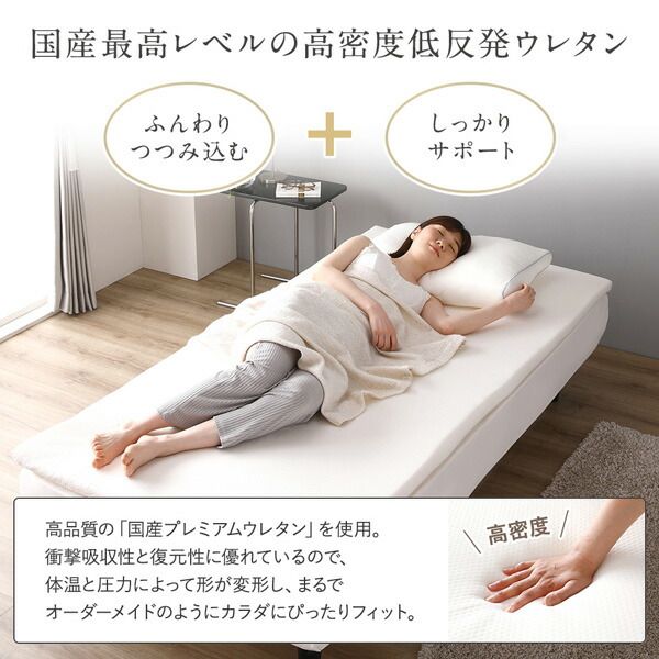 日本製高密度 低反発マットレス 抗菌 洗えるリバーシブルカバー付き 体圧分散 敷き布団 トッパー 布団厚さ4cm マットレス マット ウレタンマットレス S 年中使える 寝具 寝室 ギフト プレゼント代引NG