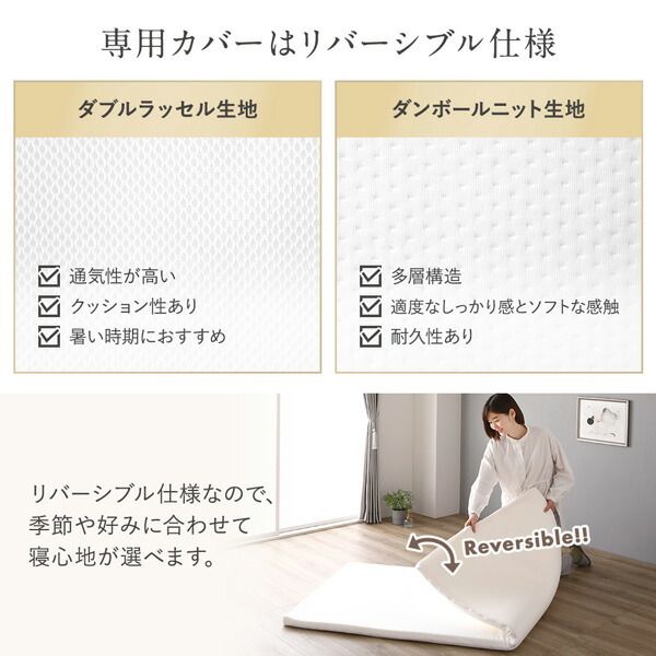 日本製高密度 低反発マットレス 抗菌 洗えるリバーシブルカバー付き 体圧分散 敷き布団 トッパー 布団厚さ4cm マットレス マット ウレタンマットレス S 年中使える 寝具 寝室 ギフト プレゼント代引NG