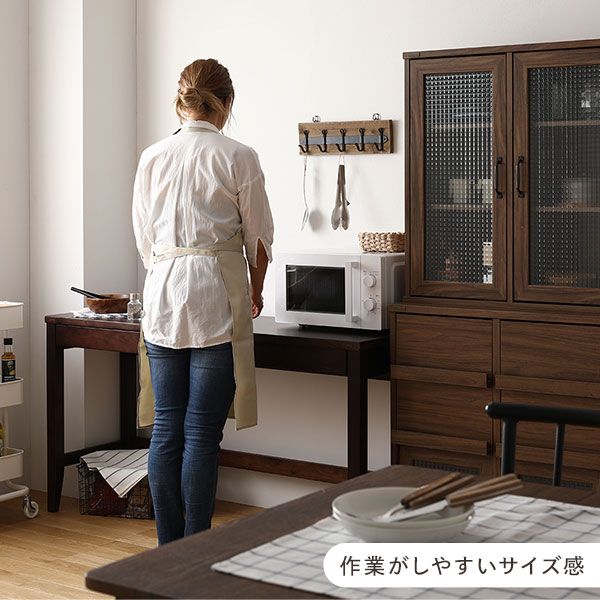 天然木 デスクセットデスク幅140×奥行45cm +ベンチ ブラウン パソコンデスク 机 PCデスク カントリー調 おしゃれ 北欧 在宅勤務 リモートワーク 組立品