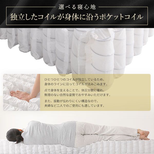 スーパSALE10倍＆4時間限定10％OFF ベッド 脚付きマットレス ブラック シングル ポケットコイル コンパクト圧縮 梱包 搬入 簡単 20cm 高脚 ハイタイプ マットレスベッド
