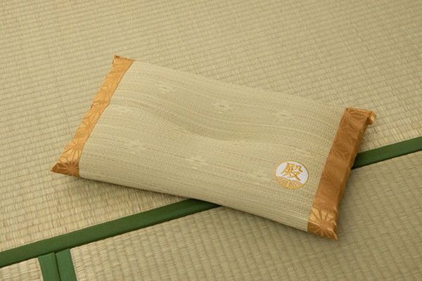 い草 枕/ピロー 約50×30cm 男性向け 日本製 ギフト 箱付き 抗菌防臭 消臭 〔ベッドルーム 寝室〕代引NG