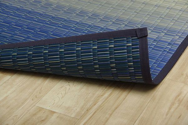 い草 花ござ ラグマット/絨毯 草原 グリーン 江戸間6畳 約261×352cm 日本製 抗菌 防臭 調湿 消臭 掛川織 〔リビング〕代引NG