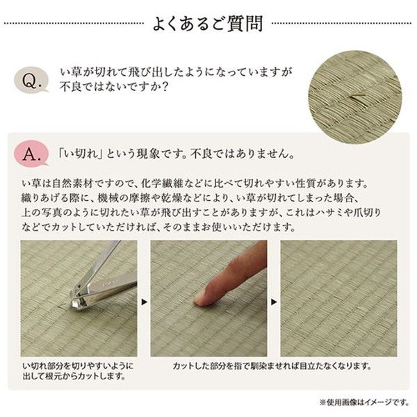 い草 花ござ ラグマット/絨毯 海 ブルー 江戸間6畳 約261×352cm 日本製 抗菌 防臭 調湿 消臭 掛川織 〔リビング〕代引NG