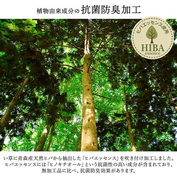 い草 花ござ ラグマット/絨毯 海 ブルー 江戸間6畳 約261×352cm 日本製 抗菌 防臭 調湿 消臭 掛川織 〔リビング〕代引NG