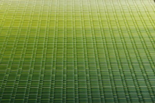 い草 花ござ ラグマット/絨毯 草原 グリーン 江戸間8畳 約348×352cm 日本製 抗菌 防臭 調湿 消臭 掛川織 〔リビング〕代引NG