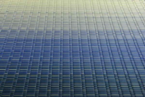 い草 花ござ ラグマット/絨毯 海 ブルー 江戸間8畳 約348×352cm 日本製 抗菌 防臭 調湿 消臭 掛川織 〔リビング〕代引NG