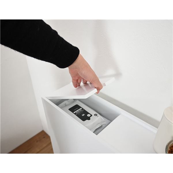 スーパSALE10倍＆4時間限定10％OFF トイレラック トイレ収納 約幅14cm×奥行52cm×高さ65cm ホワイト スリム トイレットペーパー収納 すき間収納 コンパクト トイレットペーパー収納 トイレット ペーパーホルダー
