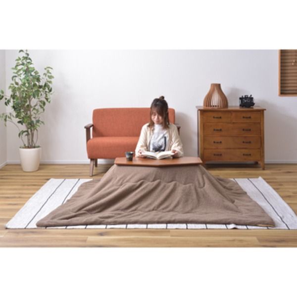 スーパSALE10倍＆4時間限定10％OFF こたつ 幅80×奥行50×高さ36.5cm 六角形 ライトブラウン コタツ布団別売 組立式 リビング ダイニング インテリア家具