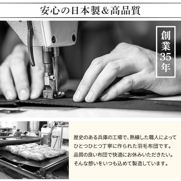 羽毛布団 掛け布団 シングル ネイビー ダウン50% 250dp パワーアップ加工 抗菌 防臭 防ダニ 日本製 国産 ピーチスキン加工 ループ付き 高品質ホワイトダックダウン採用 二重縫製 掛 布団 ふとん 寝具代引NG