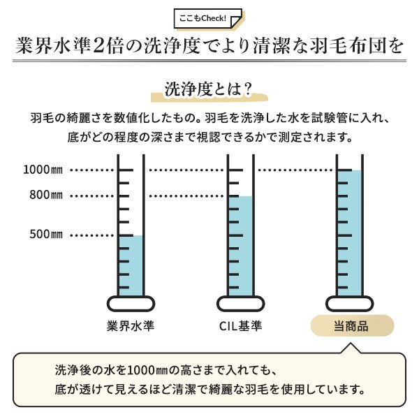 羽毛布団 掛け布団 ダブル ネイビー ダウン90% 350dp パワーアップ加工 抗菌 防臭 防ダニ 日本製 国産 ピーチスキン加工 ループ付き 高品質ホワイトダックダウン採用 二重縫製 掛 布団 ふとん 寝具代引NG