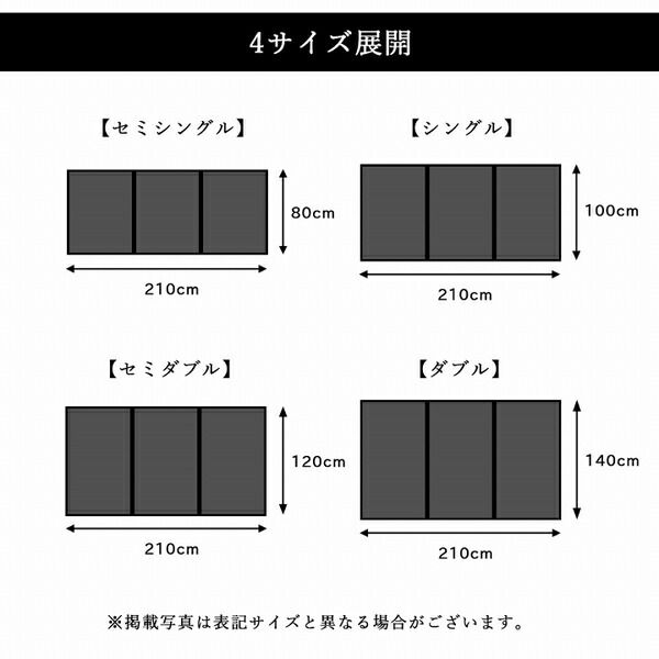 い草 マットレス 3つ折り セミシングル 約80×210cm グリーン 日本製 国産 抗菌 防臭 防音 軽量 畳 フロアマット ラグマット代引NG