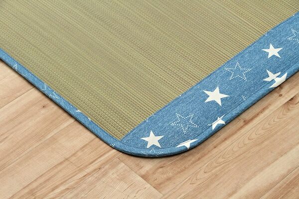 い草 マット 子供用 ベビー用 約70×120cm ピンク 星柄 日本製 国産 お昼寝 寝具代引NG