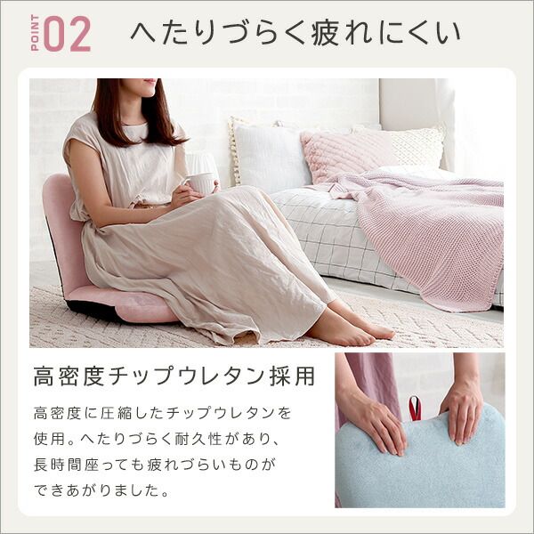 座椅子 フロアチェア リンゴ グレー リクライニング コンパクト 日本製 国産 完成品 リクライニングチェア パーソナルチェア ローチェア代引NG