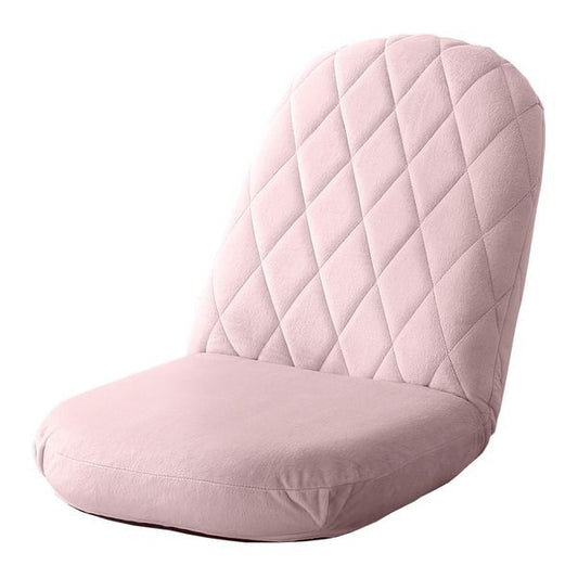 座椅子 フロアチェア ダイヤモンド柄 ピンク リクライニング コンパクト 日本製 国産 完成品 リクライニングチェア パーソナルチェア ローチェア代引NG