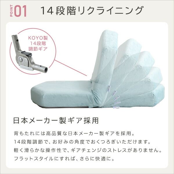 座椅子 フロアチェア 三角 グレー リクライニング コンパクト 日本製 国産 完成品 リクライニングチェア パーソナルチェア ローチェア代引NG