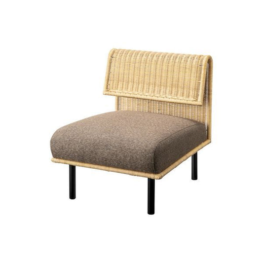 スーパSALE10倍＆4時間限定10％OFF ソファー パーソナルチェア 約幅60cm 1人掛け ナチュラル ラタン 木製 アイアン 組立品 リビング ダイニング