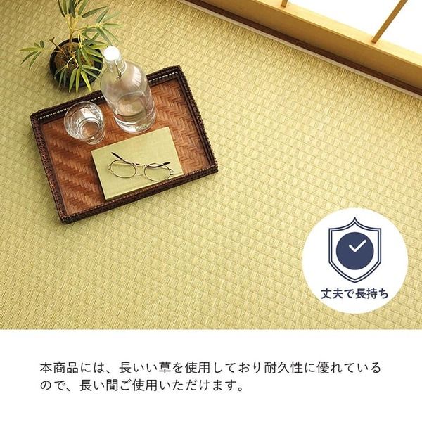 上敷き ゴザ 敷詰 カーペット い草 自然素材 日本製 国産 消臭 ナチュラル 市松柄 シンプル 江戸間4.5畳(約261×261cm)代引NG