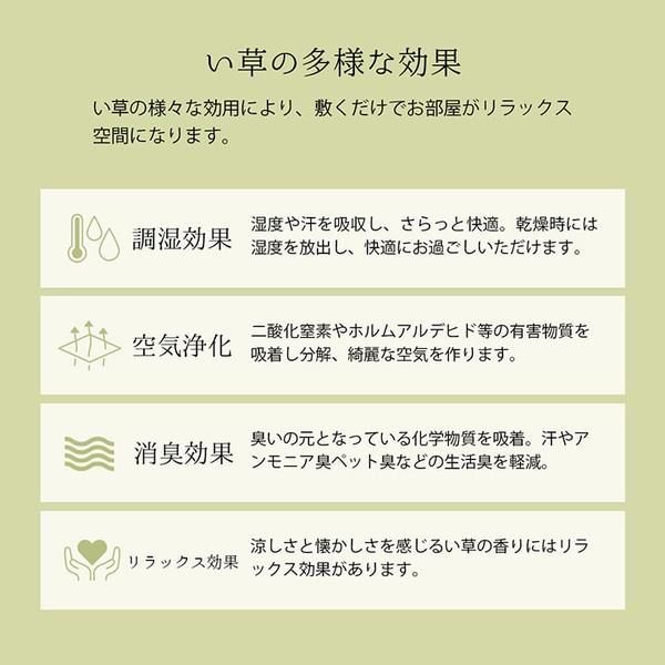 上敷き ゴザ 敷詰 カーペット い草 自然素材 日本製 国産 消臭 抗菌防臭 麻の葉 レトロ 和 ベージュ 江戸間2畳(約174×174cm)代引NG