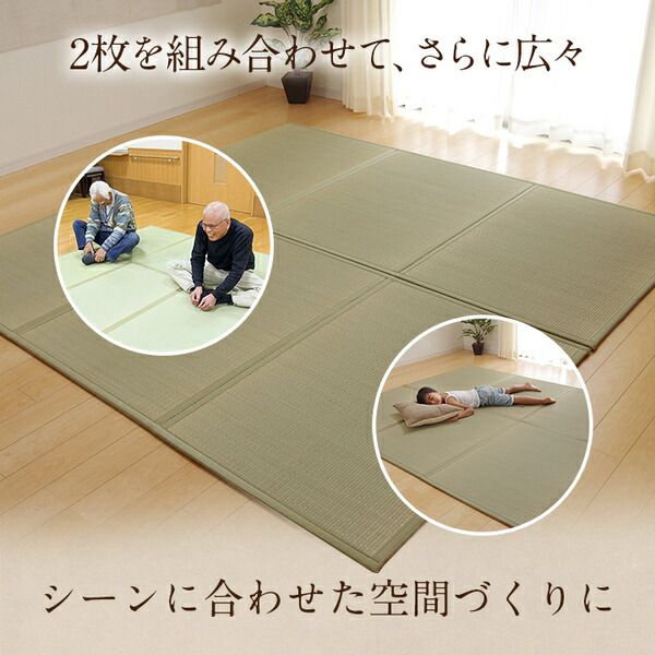 い草マットレスPro 折りたたみ い草 置き畳 軽量 抗菌 消臭 吸着 日本製 ダブル(約140×210cm)代引NG
