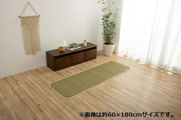運動マット ヨガマット ストレッチマット い草 約90×180cm ナチュラル代引NG