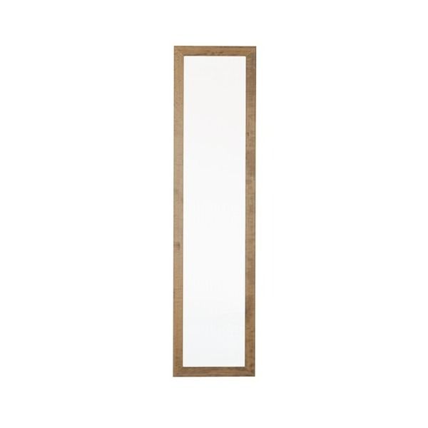 スーパSALE10倍＆4時間限定10％OFF 幅広枠ウォールミラー(40×161)(アンティークブラウン/茶) 天然木/姿見鏡/ワイド/高級感/木製/飛散防止加工/壁掛け/北欧風/ヴィンテージ/日本製/完成品/NK-37